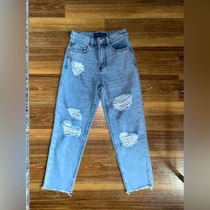 Abercrombie and fitch size 2 ripped boyfriend jeans